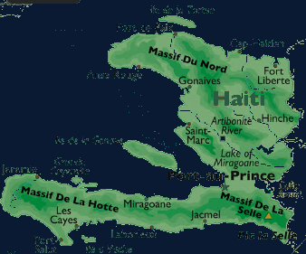 Satellite map of Haiti